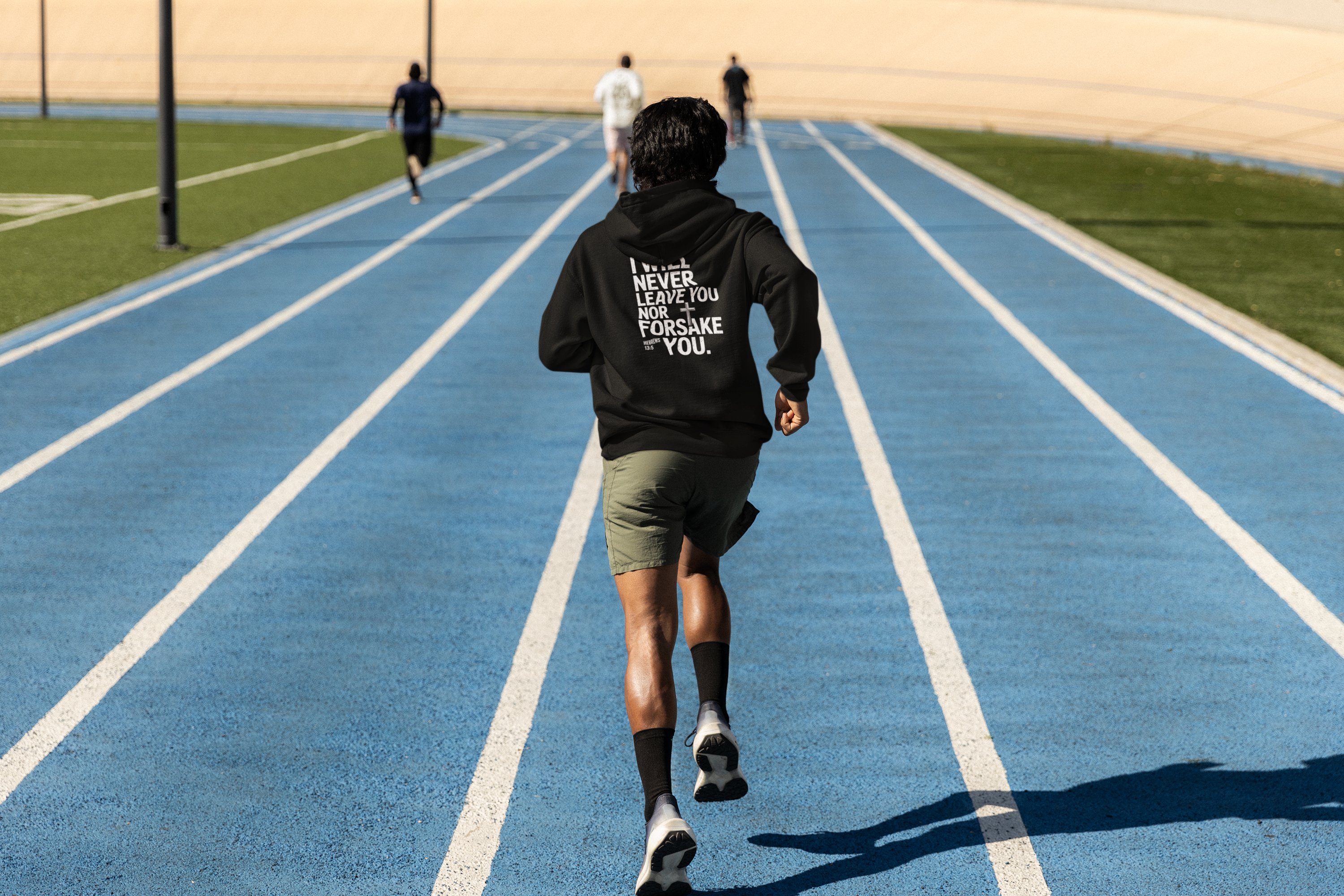 Hebrews 13:5 - Basic Hoodie Schwarz